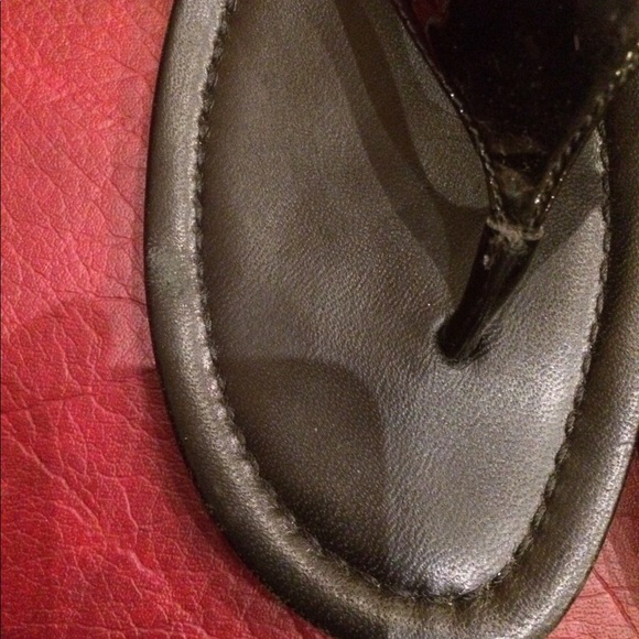 prada flip flops black patent leather size 39.5 - Picture 9 of 9